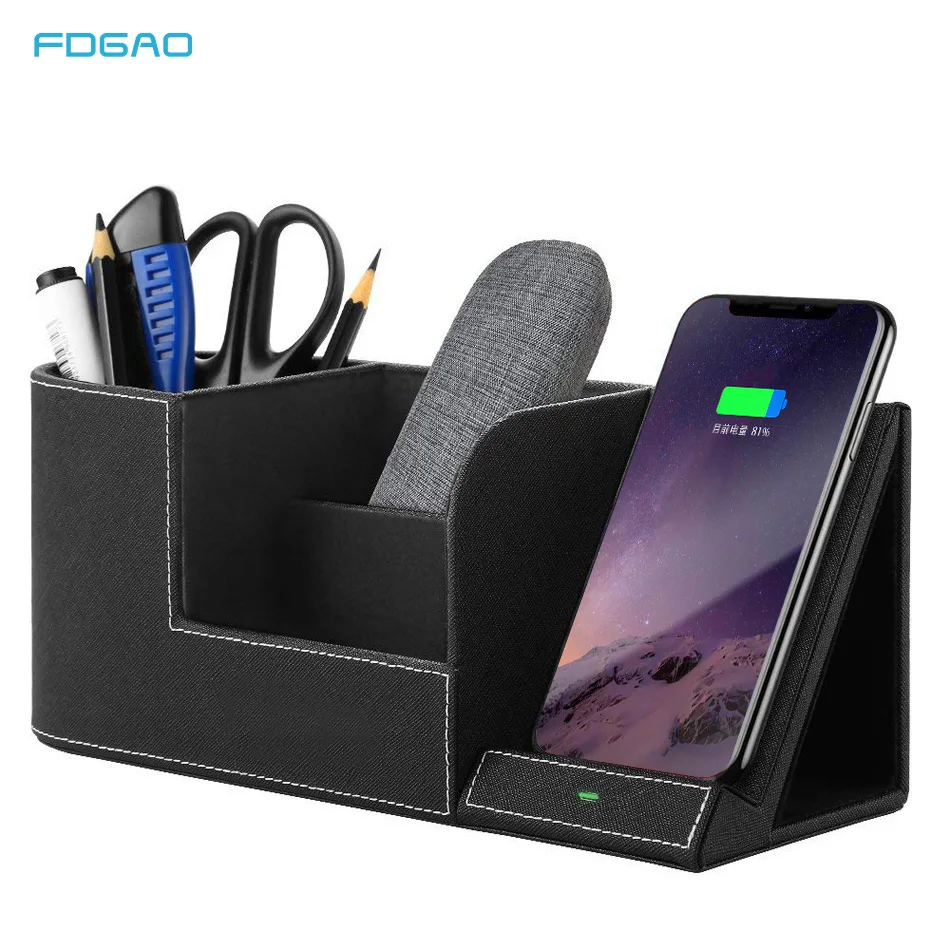 FDGAO Qi 10W Fast Wireless Charger Multi-function Pen Holder Organizer For Iphone 8 plus X XS Max XR For Galaxy S9 S8 S7 Edge
FDGAO Qi 10W Fast Wireless Charger Multi-function Pen Holder Organizer For Iphone 8 plus X XS Max XR For Galaxy S9 S8 S7 Edge