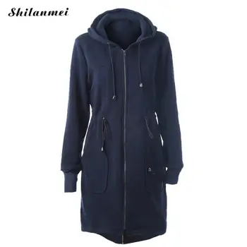 New Fashion Women Trench Coat 2018 Spring Winter Women's Pocket Overcoat Female Casual Navy Blue Long Hooded Coat Zipper Outwear
New Fashion Women Trench Coat 2018 Spring Winter Women's Pocket Overcoat Female Casual Navy Blue Long Hooded Coat Zipper Outwear