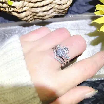 Flyleaf Luxury Crown Combination Cubic Zirconia Ring Wedding Real 925 Sterling Silver Openrings For Women Fashion Fine Jewelry
Flyleaf Luxury Crown Combination Cubic Zirconia Ring Wedding Real 925 Sterling Silver Openrings For Women Fashion Fine Jewelry