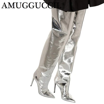 Customize 2020 Plus Big Size 35-47 Silver Fashion Sexy Thigh High Heel Over The Knee Winter Autumn Female Lady Women Boot X1801
Customize 2020 Plus Big Size 35-47 Silver Fashion Sexy Thigh High Heel Over The Knee Winter Autumn Female Lady Women Boot X1801