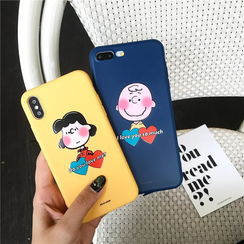 Cartoon Peanuts Charlie Brown and lucy phone Cases For iphone 7 case Matte silicon cover For iphone 6 6s 7 8plus X XS XR XS MAX
Cartoon Peanuts Charlie Brown and lucy phone Cases For iphone 7 case Matte silicon cover For iphone 6 6s 7 8plus X XS XR XS MAX