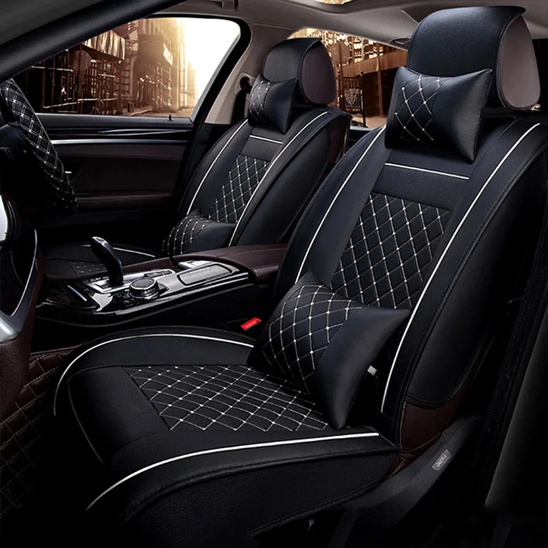 PU Leather Car Seat Cover Full Set Universal Fit Most cars for Seat ibiza Chevrolet Spark III Nissan NV200 Seat cushion
PU Leather Car Seat Cover Full Set Universal Fit Most cars for Seat ibiza Chevrolet Spark III Nissan NV200 Seat cushion