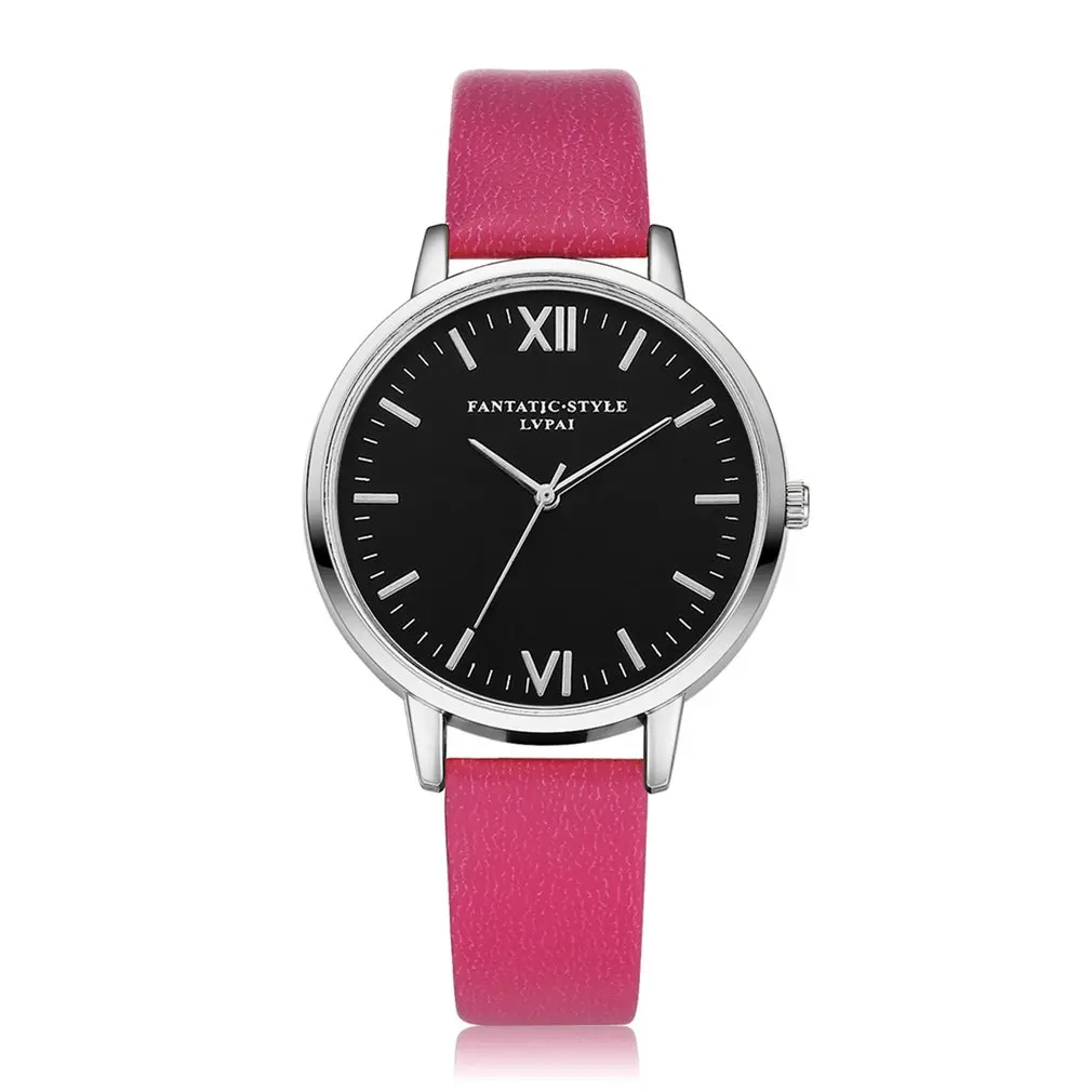 Rose Red Strap Beneficial Women Quartz Watch Fashion Analog Sliver Gold Case Black Dial Classic Narrow leather Strap 2018
Rose Red Strap Beneficial Women Quartz Watch Fashion Analog Sliver Gold Case Black Dial Classic Narrow leather Strap 2018