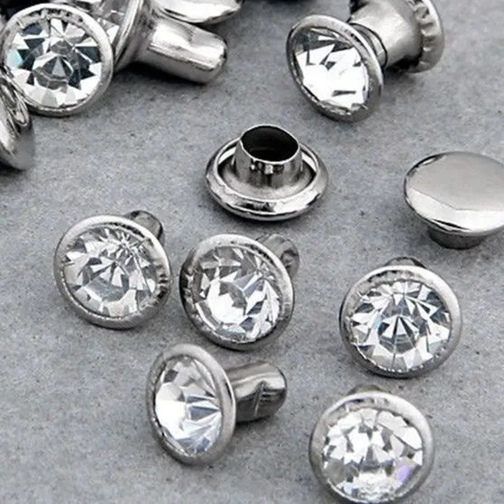 100 Sets 8mm CZ Crystals Rhinestone Rivets Rapid Silver Nailhead Spots Studs DIY Shipping Free
100 Sets 8mm CZ Crystals Rhinestone Rivets Rapid Silver Nailhead Spots Studs DIY Shipping Free