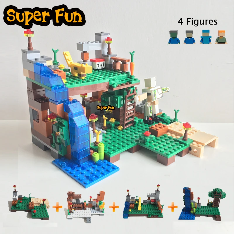 4 in 1 Minecraftingly DIY Garden Tree house Figures Iron Goldem Ocelot Steve Alex Building blocks compatible with legoingly
4 in 1 Minecraftingly DIY Garden Tree house Figures Iron Goldem Ocelot Steve Alex Building blocks compatible with legoingly