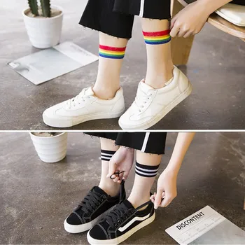 3Pair=6Pcs Women Summer Fashion Short Socks Rainbow Striped Thin Socks Breathable Harajuku Girl Short Transparent Ankle Socks
3Pair=6Pcs Women Summer Fashion Short Socks Rainbow Striped Thin Socks Breathable Harajuku Girl Short Transparent Ankle Socks