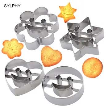 4pcs/set Star Flower Round Love Smiley Biscuits Molds Set DIY Cookie Cutters Cake Fondant Decorating Fruit Cutting Baking Tools
4pcs/set Star Flower Round Love Smiley Biscuits Molds Set DIY Cookie Cutters Cake Fondant Decorating Fruit Cutting Baking Tools