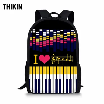 THIKIN Piano Pattern Notes Backpacks for Women Black Rucksack Fashion Teenage Girls Personalized School Bag Mochila Book Bags
THIKIN Piano Pattern Notes Backpacks for Women Black Rucksack Fashion Teenage Girls Personalized School Bag Mochila Book Bags