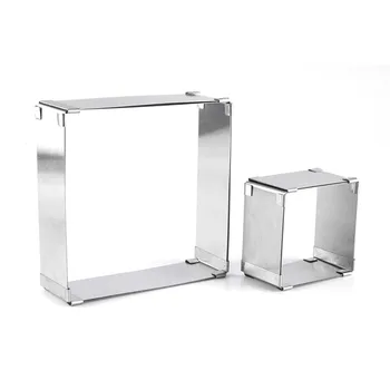 New DIY Metal sliver Stainless Steel Cutter Width Adjustable Square /Retangle Shape Mousse Ring Kitchen baking cooking Tool
New DIY Metal sliver Stainless Steel Cutter Width Adjustable Square /Retangle Shape Mousse Ring Kitchen baking cooking Tool