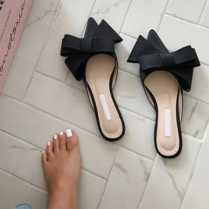 spring and summer women's shoes Korean silk satin Pointed bow tie slippers flat heel sets semi slippers drop Shipping
spring and summer women's shoes Korean silk satin Pointed bow tie slippers flat heel sets semi slippers drop Shipping