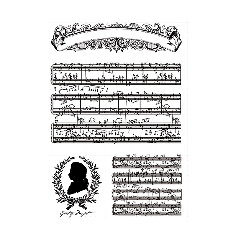 Artistry Musical Score Clear Stamps for Scrapbooking DIY Silicone Seals Photo Album Embossing Folder Paper Maker Template Crafts
Artistry Musical Score Clear Stamps for Scrapbooking DIY Silicone Seals Photo Album Embossing Folder Paper Maker Template Crafts