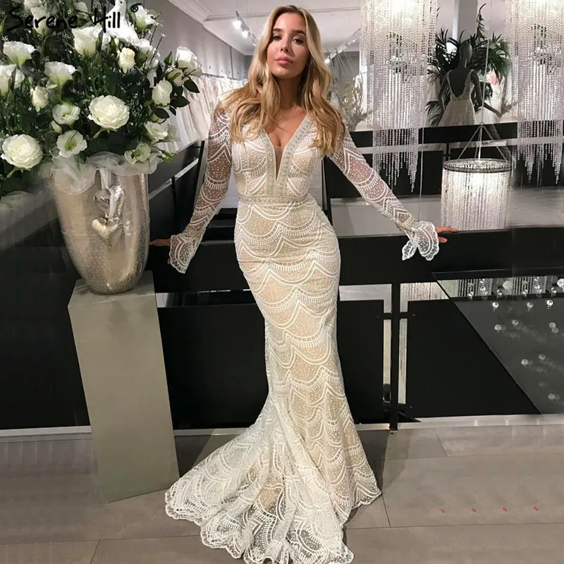 Dubai Deep V-Neck Sexy Long Sleeves Evening Dresses 2019 Latest Design Backless Evening Gowns Long Serene Hill BLA60802
Dubai Deep V-Neck Sexy Long Sleeves Evening Dresses 2019 Latest Design Backless Evening Gowns Long Serene Hill BLA60802
