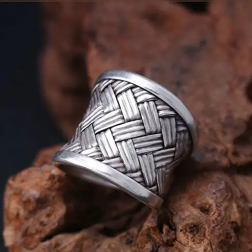Handcrafted Thai Silver Ring 100% Sterling Silver Ring Thailand Silver Ring Adjustable
Handcrafted Thai Silver Ring 100% Sterling Silver Ring Thailand Silver Ring Adjustable
