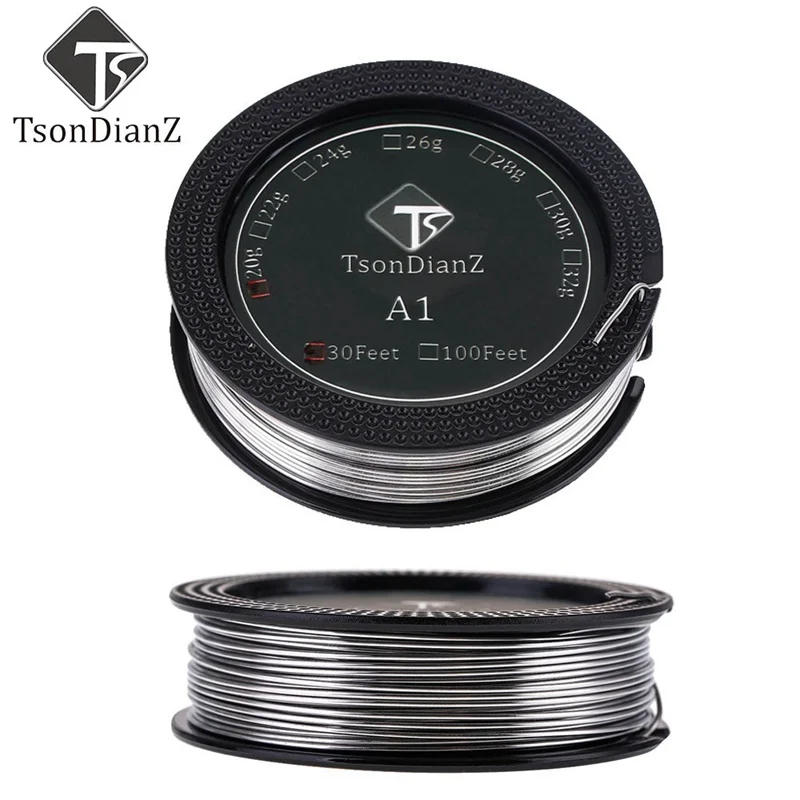 

10M/roll 20-32GA Tsondianz High Quality A1 Wire Resistance Wire For RDA E-Cigarette Heating Wires DIY Vaporizer Coil Tools