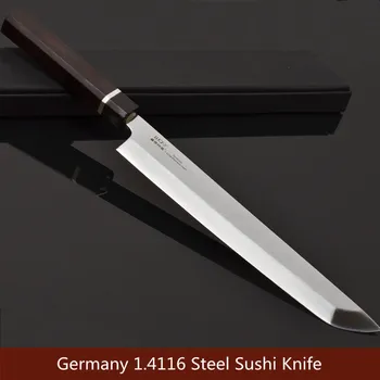 27cm Japanese Sashimi Sushi Knife Kitchen German 1.4116 Stainless Steel Sheath Japan Salmon Raw Fish Filleting Cooking Knife 6W
27cm Japanese Sashimi Sushi Knife Kitchen German 1.4116 Stainless Steel Sheath Japan Salmon Raw Fish Filleting Cooking Knife 6W