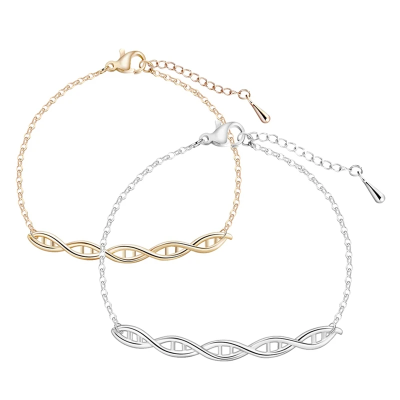 DNA Science Chemistry Molecule Geometric Necklace Bracelet Gold Silver Color Wedding Costume Jewelry Set Gift
DNA Science Chemistry Molecule Geometric Necklace Bracelet Gold Silver Color Wedding Costume Jewelry Set Gift