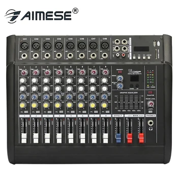 PMX802D Professional Karaoke Audio Sound Mixer 8 Channel Microphone Mixing Amplifier Console With USB Built-in 48V Phantom Power
PMX802D Professional Karaoke Audio Sound Mixer 8 Channel Microphone Mixing Amplifier Console With USB Built-in 48V Phantom Power