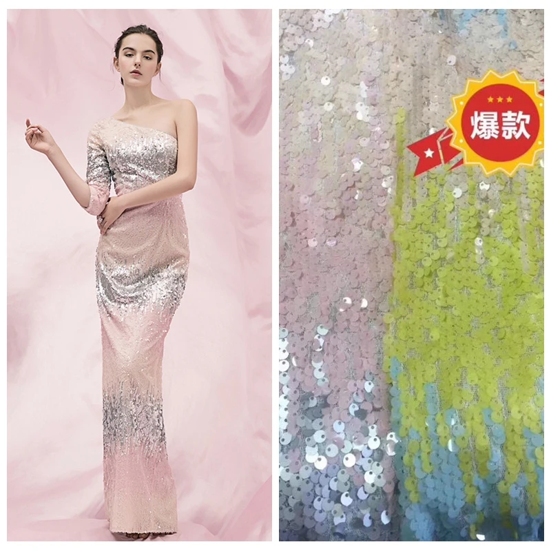 LASUI W0141 NEW 2019 HOT 1 yard for clothing skirt dress TOP Pink, yellow,Silver Multicolor Sequin embroidery mesh lace fabric
LASUI W0141 NEW 2019 HOT 1 yard for clothing skirt dress TOP Pink, yellow,Silver Multicolor Sequin embroidery mesh lace fabric