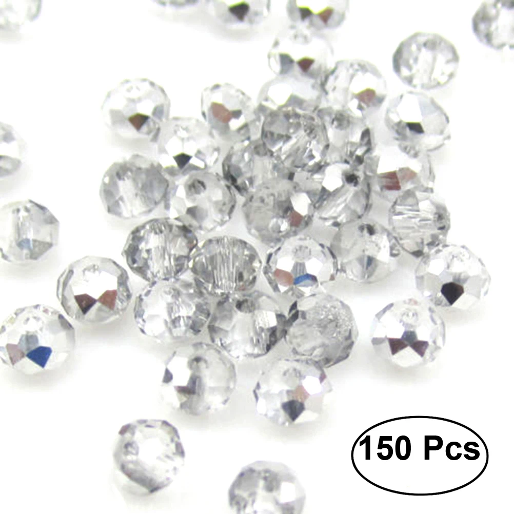 150pcs Faceted Rondelle Crystal Glass Beads Transparent Flat Craft Beads For DIY Jewelry Necklace Bracelet Making
150pcs Faceted Rondelle Crystal Glass Beads Transparent Flat Craft Beads For DIY Jewelry Necklace Bracelet Making