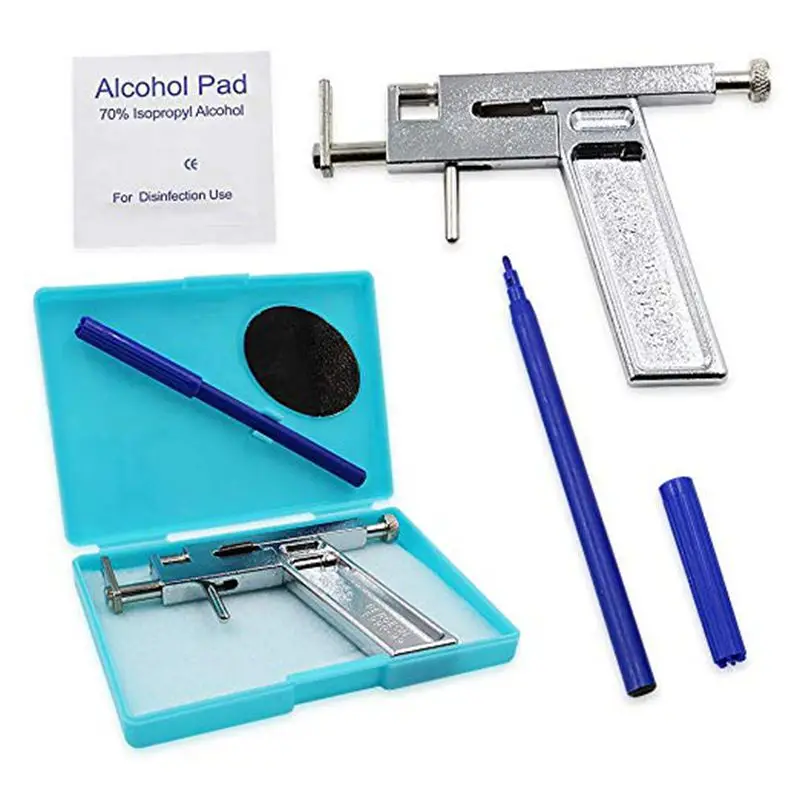 Disposable Safety Sterile Ear Piercing Gun Unit Tool with Alcohol Pad Asepsis Pierce Kit for Piercing Supplies, Piercing Kit
Disposable Safety Sterile Ear Piercing Gun Unit Tool with Alcohol Pad Asepsis Pierce Kit for Piercing Supplies, Piercing Kit