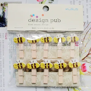 10pcs/lot Kawaii Cartoon Bee Wooden Clip Photo paper Clothespin Craft Clips Party Decoration Clip with Hemp Rope
10pcs/lot Kawaii Cartoon Bee Wooden Clip Photo paper Clothespin Craft Clips Party Decoration Clip with Hemp Rope