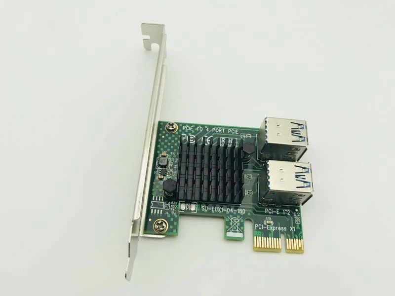 NEW 1 TO 4 PCIE PCI Express 1X Slots Riser Card Mini ITX To External 4 PCI-E Slot Adapter PCIe Port Multiplier Card For BTC LTC
NEW 1 TO 4 PCIE PCI Express 1X Slots Riser Card Mini ITX To External 4 PCI-E Slot Adapter PCIe Port Multiplier Card For BTC LTC