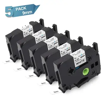 Wonfoucs 5 Rolls Brother 9mm tz Tapes Compatible For P-Touch Label Printer Black on White tze-221 TZe221 tze Laminated Ribbons
Wonfoucs 5 Rolls Brother 9mm tz Tapes Compatible For P-Touch Label Printer Black on White tze-221 TZe221 tze Laminated Ribbons