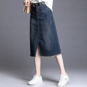 1232 WOMEN denim skirt GIRL new spring and summer Korean version high waist long section split casual LONG denim skirt female
1232 WOMEN denim skirt GIRL new spring and summer Korean version high waist long section split casual LONG denim skirt female