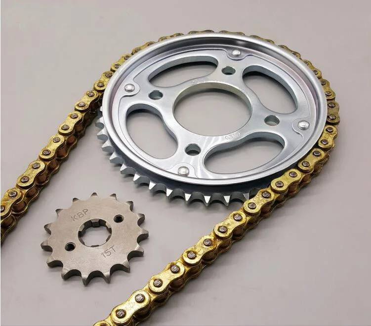 WUYANG WH150-2 CBF150-F RR150 Roller Motorcycle Chain With 39T/42T/44T 15T Front Rear Sprockets
WUYANG WH150-2 CBF150-F RR150 Roller Motorcycle Chain With 39T/42T/44T 15T Front Rear Sprockets