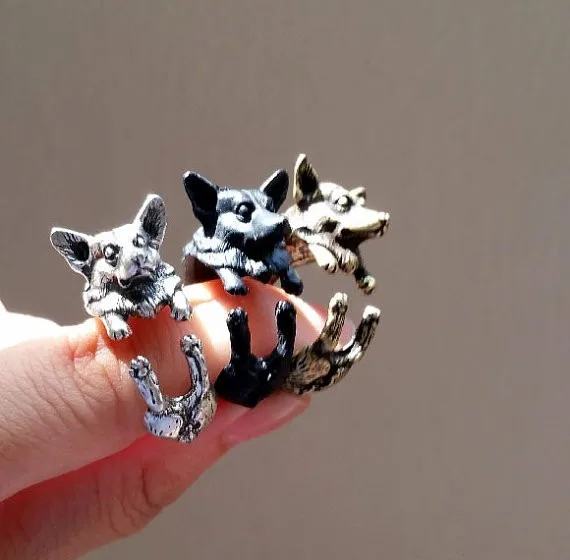 1pcs Animal Cute Corgi ring Anillo Wrap Rings for Women and Girls Unique Rings Bague jewelry
1pcs Animal Cute Corgi ring Anillo Wrap Rings for Women and Girls Unique Rings Bague jewelry