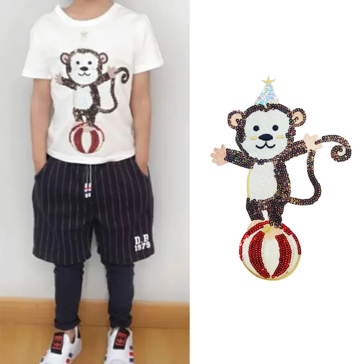 FFLACELL Embroidery Sequins monkey patches cartoon animal patches badges applique patches for clothing
FFLACELL Embroidery Sequins monkey patches cartoon animal patches badges applique patches for clothing