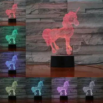 Animal Pony Unicorn 3D Lamp Illusion Fade Children's Night Light LED Bulb Lighting Lava Multi-color Gift Kid Toy Dropshipping
Animal Pony Unicorn 3D Lamp Illusion Fade Children's Night Light LED Bulb Lighting Lava Multi-color Gift Kid Toy Dropshipping