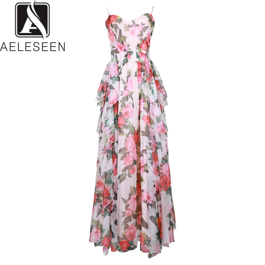 AELESEEN Sweet Lady 2019 Summer Long Dresses Women Luxury Ruffle Spaghetti Strap Elegant European Party Land-Length Print Dress
AELESEEN Sweet Lady 2019 Summer Long Dresses Women Luxury Ruffle Spaghetti Strap Elegant European Party Land-Length Print Dress