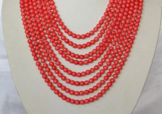 ddhN437 stunning 8rows 7mm round pink crude coral beads necklace N Discount (A0325)
ddhN437 stunning 8rows 7mm round pink crude coral beads necklace N Discount (A0325)