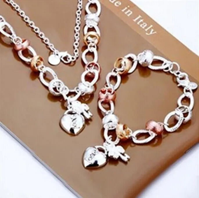 Brazilian style Factory price High quality Silver Plated & Stamped 925 Charm Set Silver heart Lock Necklace Bracelet
Brazilian style Factory price High quality Silver Plated & Stamped 925 Charm Set Silver heart Lock Necklace Bracelet