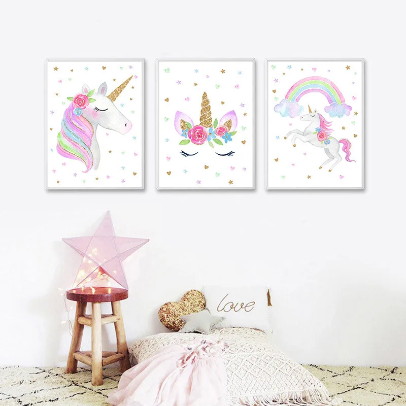 Gohipang Cute Children Poster Rainbow Unicorn Canvas Wall Art Print Painting Decoration Picture Nordic Kids Bedroom Decor Gift
Gohipang Cute Children Poster Rainbow Unicorn Canvas Wall Art Print Painting Decoration Picture Nordic Kids Bedroom Decor Gift
