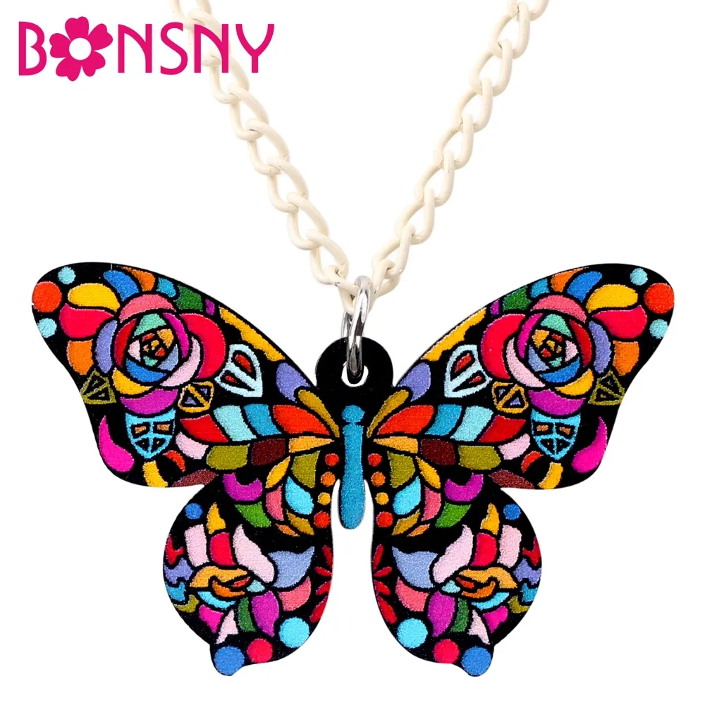 Bonsny Acrylic Floral Unique Butterfly Insect Necklace Pendant Chain Collar Fashion Jewelry Charms For Women Girls Ladies Bulk
Bonsny Acrylic Floral Unique Butterfly Insect Necklace Pendant Chain Collar Fashion Jewelry Charms For Women Girls Ladies Bulk
