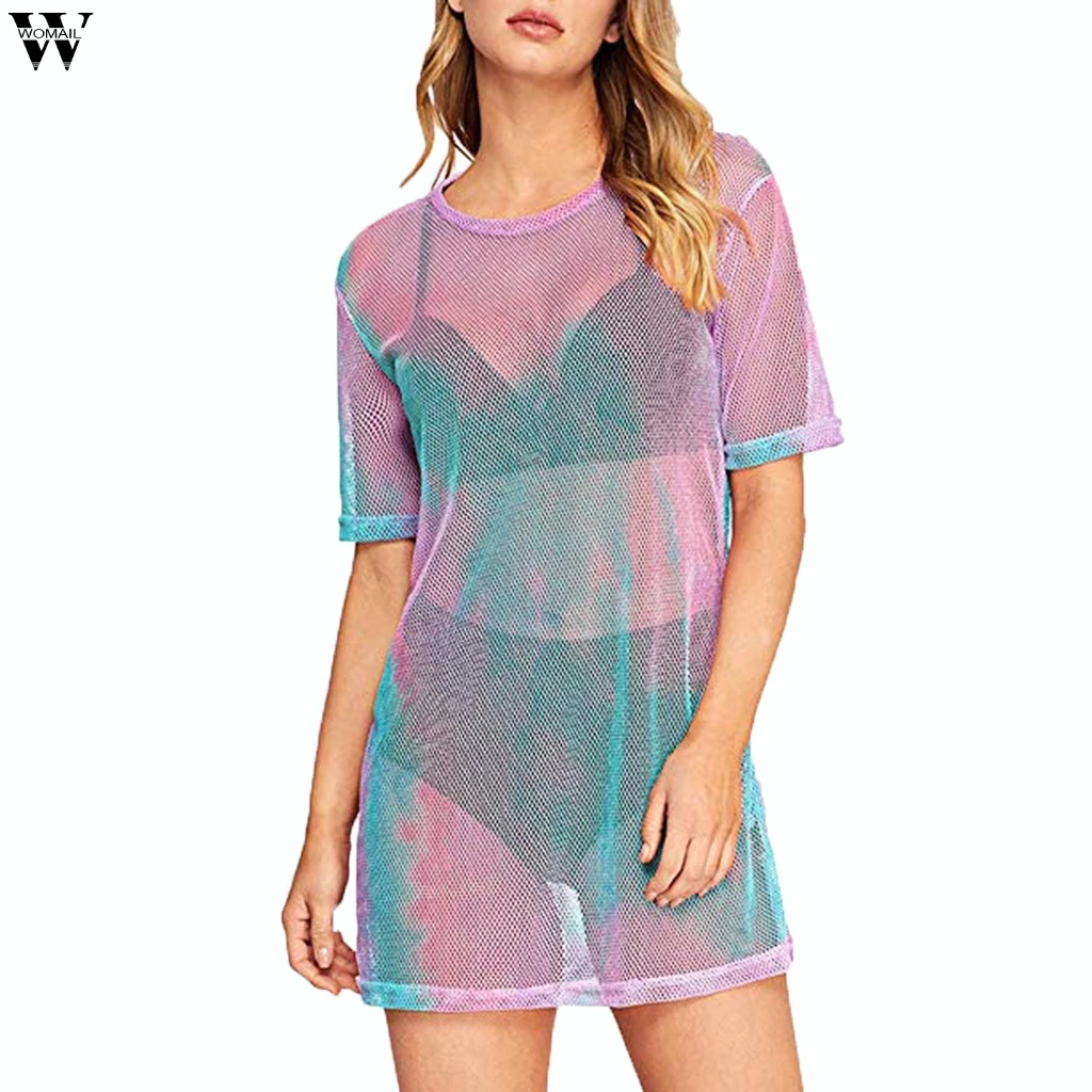 2019 Women Dress Fashion Cover Ups Short Sleeve See Through Sheer Mesh T Shirt Dress Mini Dress Sundress Feb27
2019 Women Dress Fashion Cover Ups Short Sleeve See Through Sheer Mesh T Shirt Dress Mini Dress Sundress Feb27