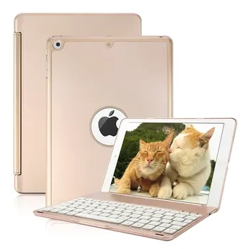 For Apple iPad 9.7 2017 Keyboard Case, Wireless Bluetooth Backlit Keyboard For iPad 9.7 2017 Protective Shell Case with 7 Colors
For Apple iPad 9.7 2017 Keyboard Case, Wireless Bluetooth Backlit Keyboard For iPad 9.7 2017 Protective Shell Case with 7 Colors