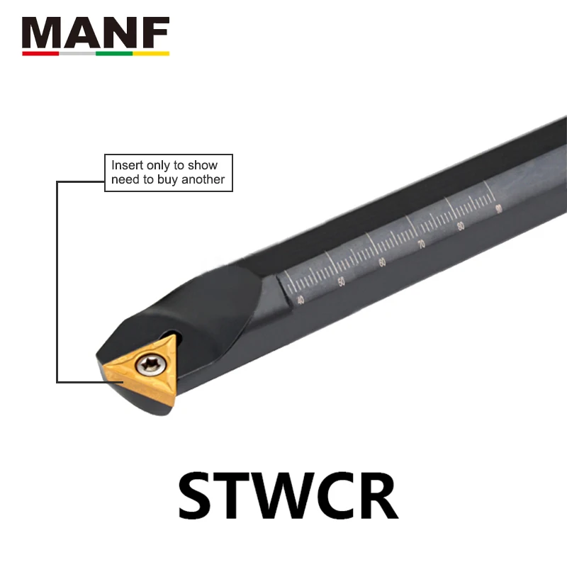 MANF CNC lathe tools 12mm S12M-STWCR11 metal Turning Lathe Toolholders Lathe Cutter Boring bar Tool Internal Tools
MANF CNC lathe tools 12mm S12M-STWCR11 metal Turning Lathe Toolholders Lathe Cutter Boring bar Tool Internal Tools