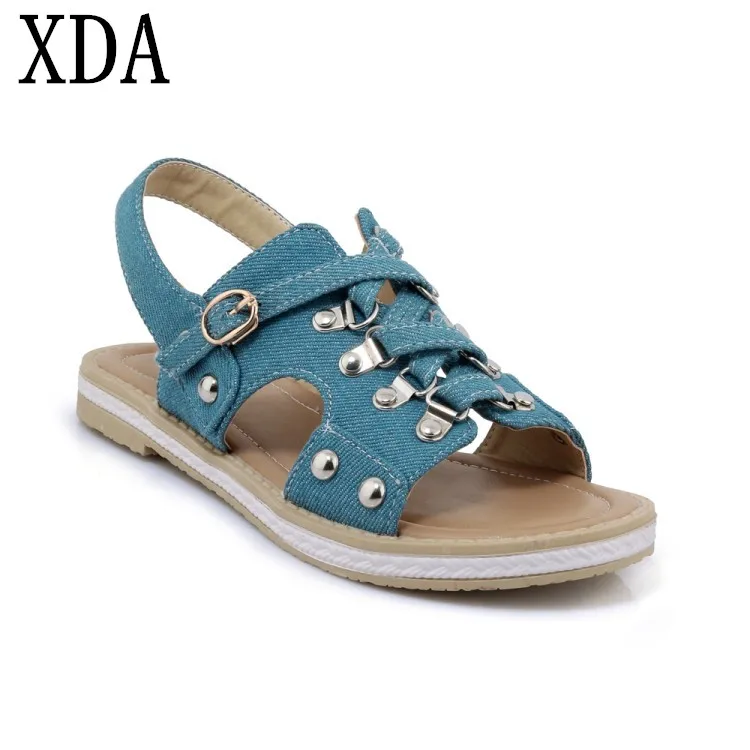 XDA 2019 Denim Gladiator Sandals Women Flat Sandals casual sweet Ladies Sandals summer fashion Retro woman sandals shoes
XDA 2019 Denim Gladiator Sandals Women Flat Sandals casual sweet Ladies Sandals summer fashion Retro woman sandals shoes