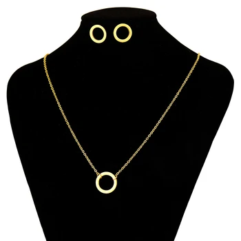 Baoyan Simple 316L Stainless Steel Jewelry Set Hollow Round Circle Jewelry Sets Gold Silver Color Wedding Jewelry Sets For Women
Baoyan Simple 316L Stainless Steel Jewelry Set Hollow Round Circle Jewelry Sets Gold Silver Color Wedding Jewelry Sets For Women