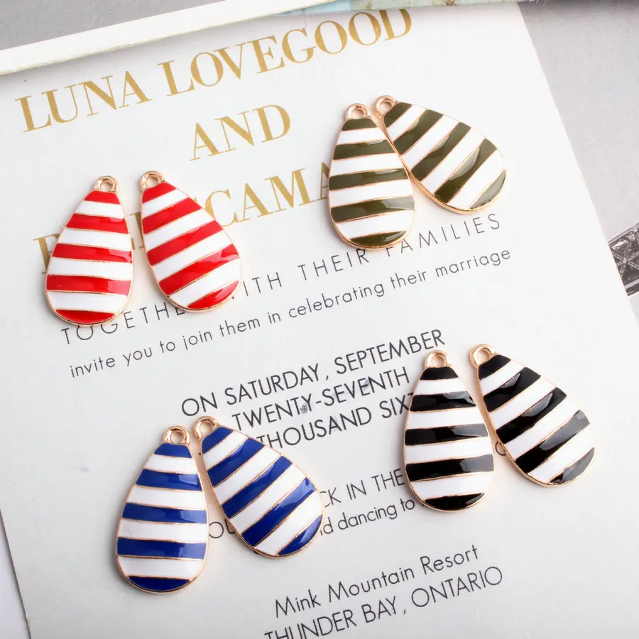 5Pcs Geometric Teardrop Pendent Metal Enamel Stripe Charm for Jewelry Making DIY Handmade Earrings Jewelry Accessories C04
5Pcs Geometric Teardrop Pendent Metal Enamel Stripe Charm for Jewelry Making DIY Handmade Earrings Jewelry Accessories C04