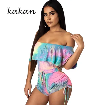 Kakan sexy women's nightclub jumpsuit gradient ink word collar ruffled tight bodysuit print jumpsuit
Kakan sexy women's nightclub jumpsuit gradient ink word collar ruffled tight bodysuit print jumpsuit
