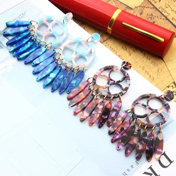 Tide Woman Exaggerated Personality Large Circle Round Tassel Long Earrings Acetic Acid Plate Acrylic Colorful Earrings
Tide Woman Exaggerated Personality Large Circle Round Tassel Long Earrings Acetic Acid Plate Acrylic Colorful Earrings