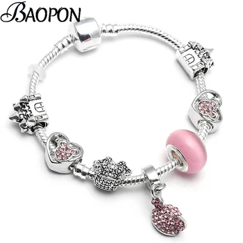 Fashion Charm Bracelet with Hat Pendant & Animal Charm Bracelet For Kid Pink Murano Glass Beads Friendship Brand Bracelet
Fashion Charm Bracelet with Hat Pendant & Animal Charm Bracelet For Kid Pink Murano Glass Beads Friendship Brand Bracelet