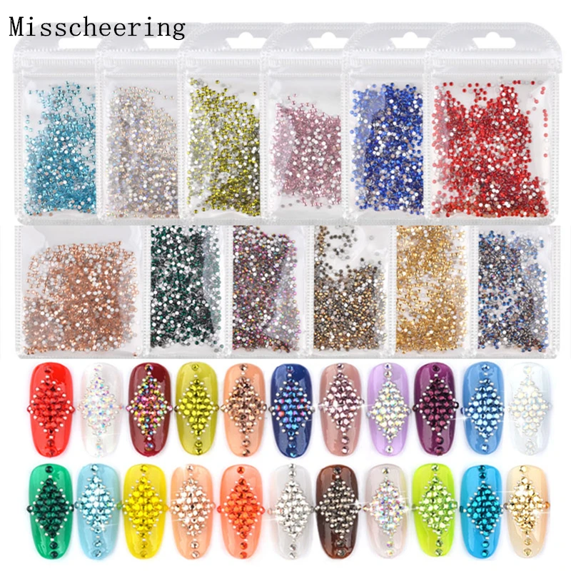 1440pcs/pack SS6(2mm) Crystal Nail Art Rhinestone Decorations 30 colors Glitter Gems 3D Flatback Manicure Design Books Accessory
1440pcs/pack SS6(2mm) Crystal Nail Art Rhinestone Decorations 30 colors Glitter Gems 3D Flatback Manicure Design Books Accessory