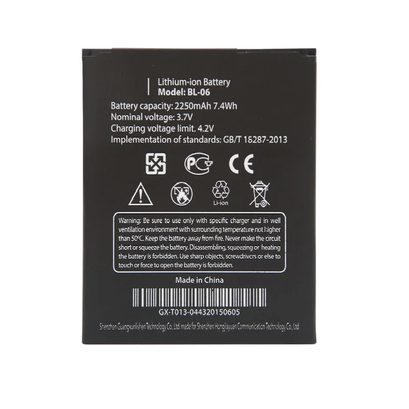 BL-06 T6S Original Mobile Phone Battery BL06 BL 06 For THL T6 Pro T6C Replacement Batteries High Capacity 2250mAh Free Shipping
BL-06 T6S Original Mobile Phone Battery BL06 BL 06 For THL T6 Pro T6C Replacement Batteries High Capacity 2250mAh Free Shipping