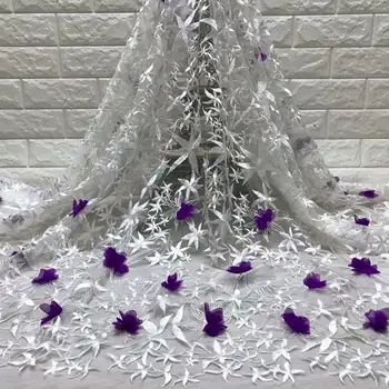 Purple+White Milk Silk Dress Nigerian Net Lace Fabric High Quality French Lace Fabric African Applique Lace Fabric In Wedding
Purple+White Milk Silk Dress Nigerian Net Lace Fabric High Quality French Lace Fabric African Applique Lace Fabric In Wedding