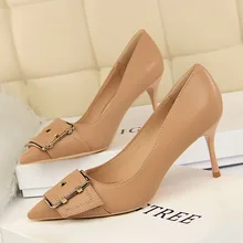 Metal Buckle Slip on Pumps Ladies Pointed Toe Sandals Shoes Woman Shallow High Heels Slides Black Red Apricot Khaki Pink White
Metal Buckle Slip on Pumps Ladies Pointed Toe Sandals Shoes Woman Shallow High Heels Slides Black Red Apricot Khaki Pink White